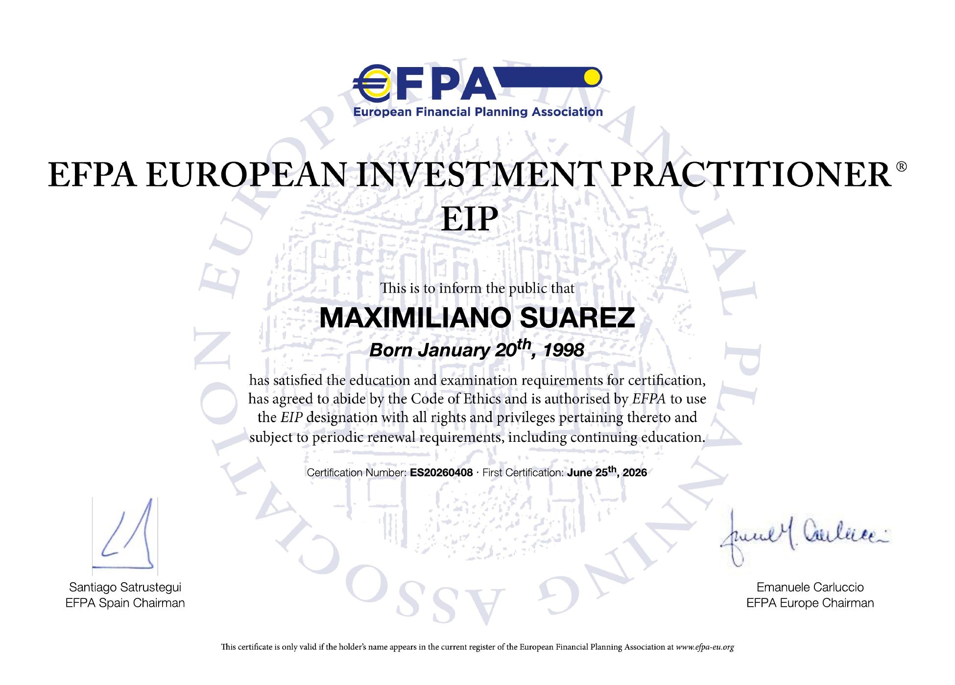 Diploma EIP — EFPA España